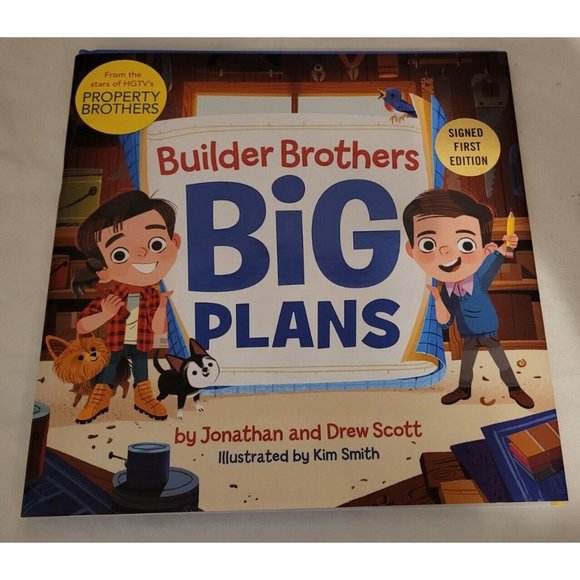 HGTV Book Builder Brothers Big Plans Signed Copy Jonathan, Drew Scott, Smith B-5 - Picture 1 of 8